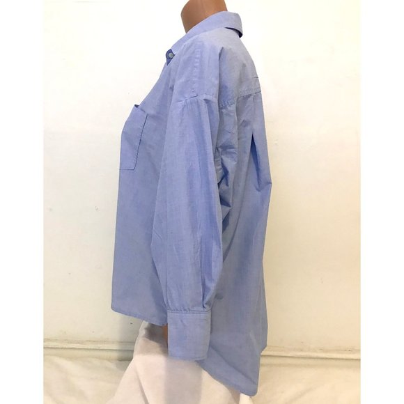 Gap Poplin oversize cocoon shirt light blue XS - Picture 3 of 8